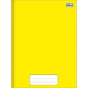 Caderno Brochura 1/4 Capa Dura Pepper 80 Folhas Amarelo