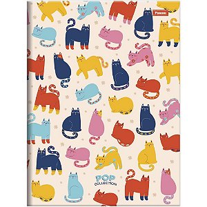 Caderno Brochura 1/4 Capa Dura POP Collection 96FLS.