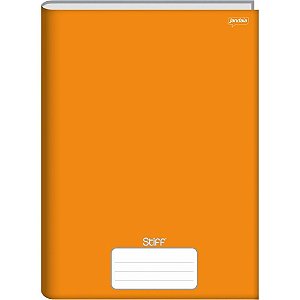 Caderno Brochura 1/4 Capa Dura STIFF 96 Folhas Laranja