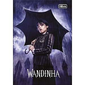 Caderno Brochura 1/4 Capa Dura Wandinha 80FLS.