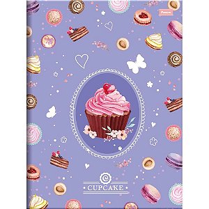 Caderno Brochurao Capa Dura Cupcake 80FLS.