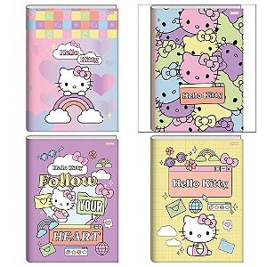 Caderno Brochurao Capa Dura Hello KITTY 80FLS.