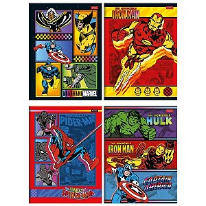 Caderno Brochurao Capa Dura Marvel Comics 80FLS.