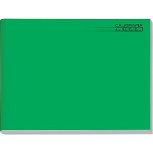 Caderno Caligrafia Capa Dura Liso 96F 1/4 Broch.horiz.verde