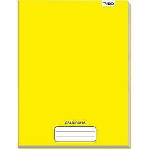 Caderno Caligrafia Capa Dura Liso 96F Brochurao Amarelo