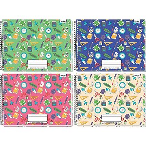 Caderno Desenho Milimetrado Decorado 48F UNIV Espiral CD