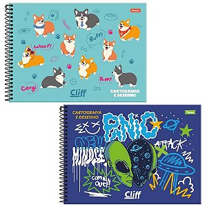 Caderno Desenho UNIV Capa Dura CLIFF MASC/FEM 80FLS.