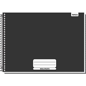 Caderno Desenho UNIV Capa Dura Meia Pauta 96F Neutro