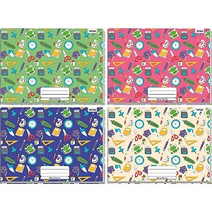 Caderno Desenho UNIV Capa Dura Meia Pauta Decor 96F Brochurao