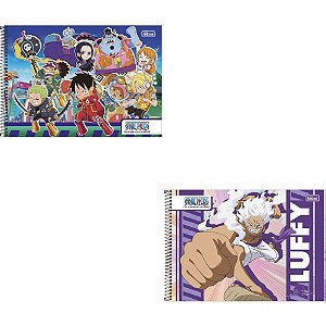Caderno Desenho UNIV Capa Dura ONE Piece 80FLS.