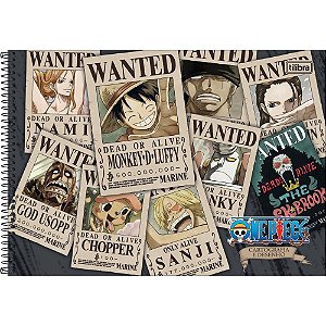 Caderno Desenho UNIV Capa Dura ONE Piece 80FLS.