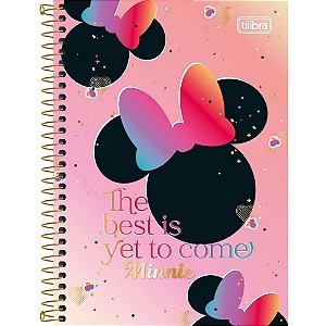 Caderno Espiral 1/4 Capa Dura Minnie 80FLS.