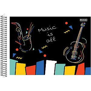 Caderno Musica Duplex Espiral 1/4 40F