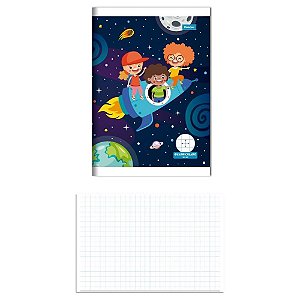 Caderno Quadriculado 1/4 1X1CM 40F Brochura Flexivel