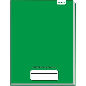 Caderno Quadriculado 1/4 1X1CM 96F Brochura C.D. Verde