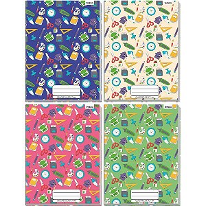 Caderno Quadriculado Univers. 1X1CM 48F BROCH. Decorado CD