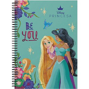 Caderno 01X1 Cp.dura Colegial Princesas 80F ESP 24,5X18,5CM