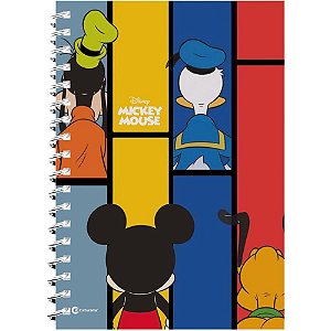 Caderno 01X1 Capa Dura Mickey e Amigos 80FLS