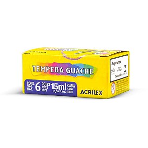 Tinta Guache 015ML 06 Cores (7891153002545)