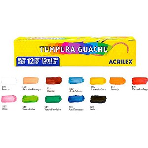 Tinta Guache 015ML 12 Cores (7891153002903)