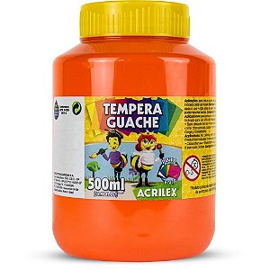 Tinta Guache 500 ML (laranja) PCTE C/6 - Acrilex