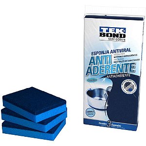 Esponja para Limpeza Antiaderente Azul PACK C/03