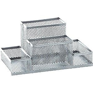Organizador de Escritorio Aramado ILHA 4COMPART. PR
