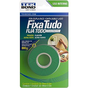 Fita Dupla Face Fixa Tudo Acrilico 19MMX2M