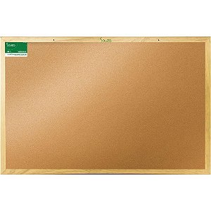 Quadro Aviso Moldura Madeira Cortica Standard 090X060CM
