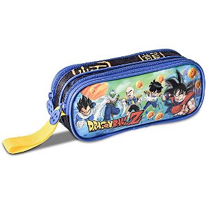 Estojo Tecido Dragon BALL Z 2ZIP. Azul