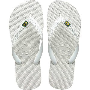 Chinelo Havaianas Unissex Brasil 37/8 Branco