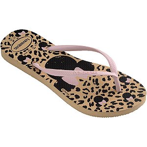 Chinelo Havaianas Licenciado SLIM Disney 35/6 Dourado