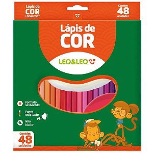 Lapis de COR Sextavado Leo e Leo 48 Cores