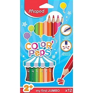 Lapis de COR Jumbo Color PEPS Maxi 12CORES