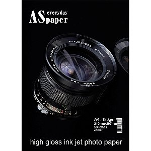 Papel Fotografico INKJET A4 GLOSS Everyday Paper 180G.