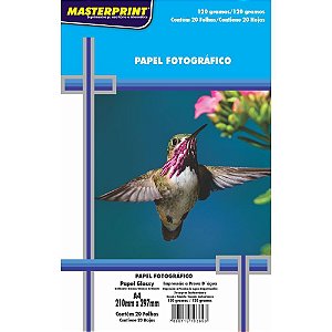 Papel Fotografico INKJET A4 GLOSSY 120G