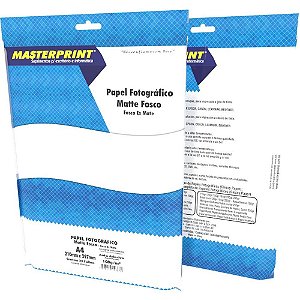 Papel Fotografico INKJET A4 Matte Adesivo 108G