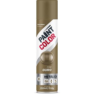 Tinta SPRAY Paintcolor 350ML Metalica Ouro