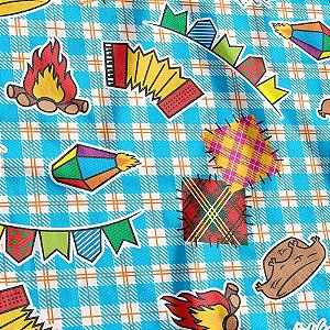 TNT Estampado 1,40M 40G Junino Azul