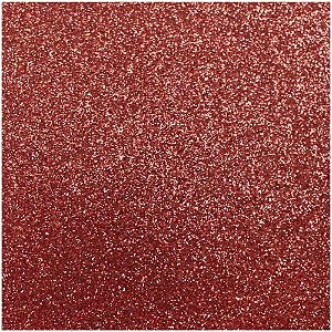 Placa em EVA com Gliter 60X40CM Vermelho 2MM