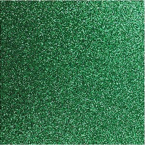 Placa em EVA com Gliter 60X40CM Verde 2MM