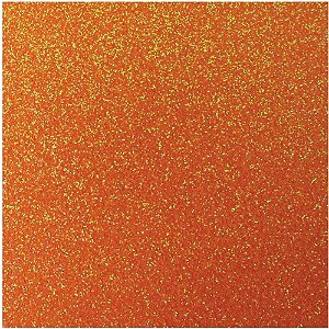 Placa em EVA com Gliter 60X40CM Laranja Neon 2MM