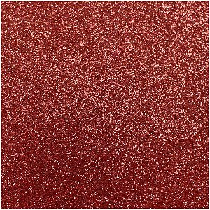 Placa em EVA com Gliter 48X40CM. Vermelho 2MM.