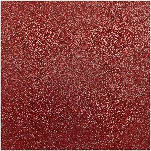 Placa em EVA com Gliter 48X40CM. Vermelho 2MM.