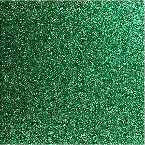 Placa em EVA com Gliter 48X40CM. Verde Bandeira 2MM.