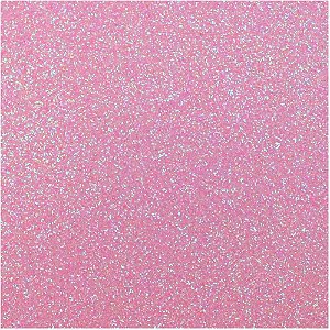 Placa em EVA com Gliter 48X40CM. Rosa Neon 2MM.