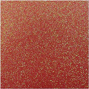 Placa em EVA com Gliter 48X40CM Vermelho Neon 2MM