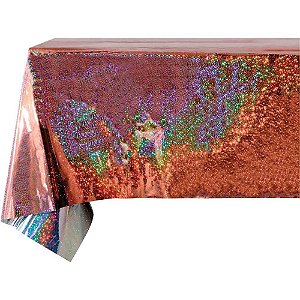 Toalha Plastica Rose GOLD Metalizada 137X274CM