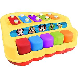 Brinquedo para Bebe Mickey e Turma Piano Xilofone
