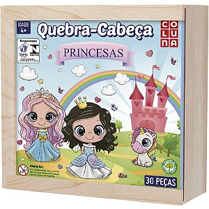 QUEBRA-CABECA Madeira Princesas 30 Pecas
